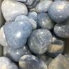 Natural Crystal Handmade Heart Polished Healing Blue Celestite Stone Hearts carvings 1PC (420g-470g) view 4