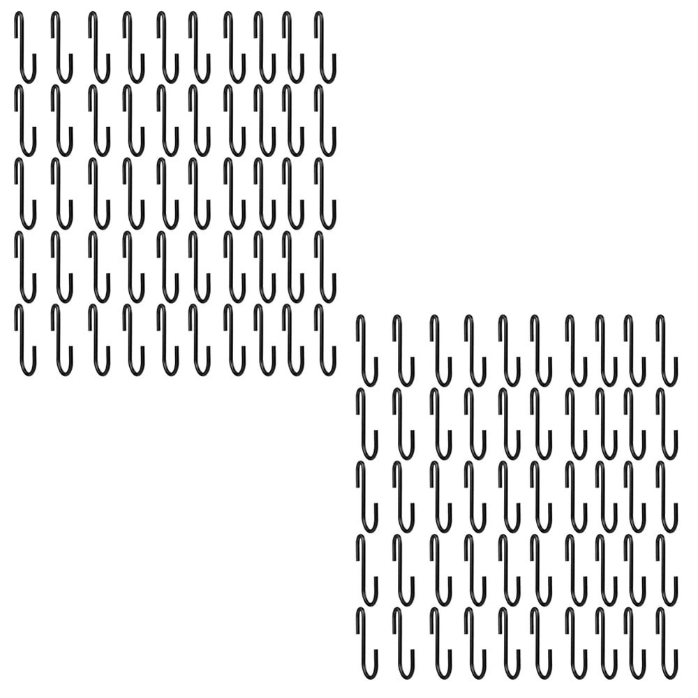 Magik 50-100 Pack Heavy Duty S Hooks Multi-Use Hanger Pan Pot Holder Rack Stainless (100 Pack)