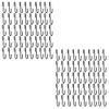 Magik 50-100 Pack Heavy Duty S Hooks Multi-Use Hanger Pan Pot Holder Rack Stainless (100 Pack) view 1