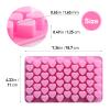 2 Pcs Mini Heart Silicone Molds - 55-cavity Chocolate Candy Cake Ice Cube Trays - Food-grade Silicone Molds - Mini Heart Shape for Party Wedding Jelly Baking (pink) view 2