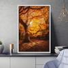 SIGNWIN Framed Canvas Print Wall Art Autumn Red Leaf Oak Tree Forest Nature Wilderness Modern Art Farmhouse/Country Landscape Colorful Multicolor for Living Room, Bedroom, Office - 16"x24" White view 2
