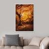 SIGNWIN Framed Canvas Print Wall Art Autumn Red Leaf Oak Tree Forest Nature Wilderness Modern Art Farmhouse/Country Landscape Colorful Multicolor for Living Room, Bedroom, Office - 16"x24" White view 3