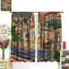 Antique Car Kitchen Blackout Curtain,Old Fashioned Classic Car Theme Teen Boys Bedroom, Living Room Curtain,2 Piece Set 42x45 Inch view 3