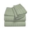 4PC Sheets for Campers 1000 Thread Count 4-Piece Rv Sheet Set, RV Bunk Size - 28"X75"- 100% Egyptian Cotton 18" Inches Deep Pocket Stripe Light Sage view 1