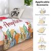 Personalized Thanksgiving Fall Throw Blanket with Name, Custom Autumn Pumpkin Blankets for Couch Bed Sofa Home Decor, Soft Fleece Baby Blanket for Girls, Customized Thanksgiving Gifts 60"x80" view 4