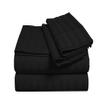 4PC Sheets for Campers 1000 Thread Count 4-Piece Rv Sheet Set, RV King Size - 72"X80"- 100% Egyptian Cotton 18" Inches Deep Pocket Stripe Black view 1