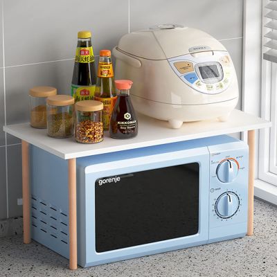 Kitchen Rack, Two-level Multipurpose Kitchen Organizer Microwave Shelf Organic Kitchen Shelf Bedroom Of Living Room Kitchen Office LYWY (Color : White, Size : 69X34X40.5CM)