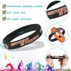 Aoriher 100 Pieces Basketball Silicone Bracelet Gifts Bulk Basketball Party Favor Motivational Rubber Wristband Inspirational Rubber Bracelet Gift for Boys Girls Kids Teenagers Club Team Awards Gifts view 3