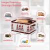 Large Storage Baskets Bins Valentine's Gnomes Collapsible Storage Box Laundry Organizer for Closet Shelf Nursery Kids Bedroom Gnomes I Love U Roses Petals Red Plaid Lace view 2