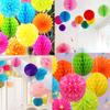 15pcs Honeycomb Balls Decorations 4'' 6'' 8'' Party Honeycomb Ball Flower Tissue Pom Poms Flower Balls Hanging Flower Balls for Party Baby Shower Birthday Wedding Nursery Decor(4'' 6'' 8'' Red) view 3