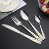 Gold Silverware Set 24 Piece Cutlery Set for 6 Premium Stainless Steel Flatware Sets Include Teaspoons Knifes Forks and Spoons Home Kitchen Restaurant Hotel Tableware Utensils Set view 3