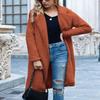 HINDOLA Womens Fluffy Faux Fur Solid Jacket Female Sherpa Long Sleeve Fashion Coat Winter Lapel Open Front Overcoat view 3