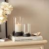 Villeroy & Boch - Manufacture Rock Home Hurricane lamp Size M, 12 x 12 x 19.5 cm, Black view 3
