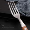 Wood Silverware Set 24 Piece Cutlery Set for 6 Premium 18/10 Stainless Steel Flatware Sets Wooden Handle Include Knifes Teaspoons Forks and Spoons Kitchen Hotel Tableware Utensils Wood Color view 3