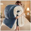 ZTGL 3-Layer Luxury Lamb Winter Quilt Thick Bed Blanket, Extra Warmest Plush Comforter Core, Super Soft Lamb Blanket Double-Sided Quilt Heavy Warm for Winter,Blue,220x240cm/5kg view 2