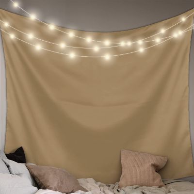Tapestry Wall Hanging Khaki Small 51x59 Inch Solid Color Tapestry for Bedroom, Custom Aesthetic Bedding Tapestry for Living Room College Dorm Game Room Boys Room Classroom Office Home Decorative