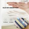 12 inch Round Seat Chair Stool Cushion Pad, Thick Indoor Dining Kitchen Chair Soft Seat Pads Cushion, 4.5cm/1.8in Memory Foam Seat Cushion Rubber Back, Knitted Cotton Cover Wahable and Removable view 4