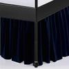 Navy Blue Ruffle Bed Skirt with 16" Drop- Hotel Quality 600 TC Cotton,Gathered Style with Platform Three Sided Coverage Dust Ruffle Bed Skirts-Short Queen(60"X 75") Navy Blue Bed Skirt view 3