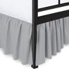 Silver Ruffle Bed Skirt with 16" Drop- Hotel Quality 600 TC Cotton,Gathered Style with Platform Three Sided Coverage Dust Ruffle Bed Skirts-Queen(60"X 80") Silver Bed Skirt view 1