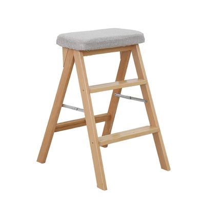 Pealihuy Portable Step Stool for Adults Kids |Household Wooden Ladder Stool|Multifunctional Flower Rack Shoe Bench,100 Kg Capacity