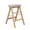 Pealihuy Portable Step Stool for Adults Kids |Household Wooden Ladder Stool|Multifunctional Flower Rack Shoe Bench,100 Kg Capacity view 1