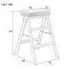 Pealihuy Portable Step Stool for Adults Kids |Household Wooden Ladder Stool|Multifunctional Flower Rack Shoe Bench,100 Kg Capacity view 2