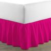Hot Pink Ruffle Bed Skirt with 16" Drop- Hotel Quality 600 TC Cotton,Gathered Style with Platform Three Sided Coverage Dust Ruffle Bed Skirts-Full(54"X 75") Hot Pink Bed Skirt view 1