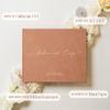MUUJEE Personalized Guestbook in Old Rose - Premium Custom Modern Guest Book for Wedding Reception, Birthday Party or Events w/Bookmark Blank Pages for Signing 11.5 x 8.5 inches view 3