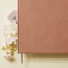 MUUJEE Personalized Guestbook in Old Rose - Premium Custom Modern Guest Book for Wedding Reception, Birthday Party or Events w/Bookmark Blank Pages for Signing 11.5 x 8.5 inches view 4