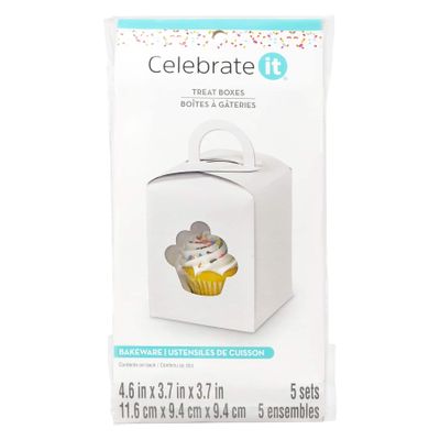 Celebrate It White Cupcake Treat Boxes, 12 Packs: 5 ct. (60 total)