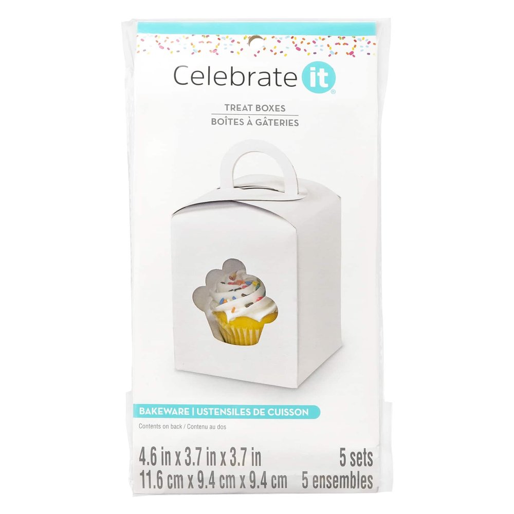 Celebrate It White Cupcake Treat Boxes, 12 Packs: 5 ct. (60 total)