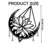 JILIP Mandala Wall Silhouette Artwork, Moon Lotus Metal Wall Art, Black Metal Wall Hanging Sculpture, for Christmas Home Decoration (Size : 15.8IN/40cm) view 2
