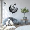 JILIP Mandala Wall Silhouette Artwork, Moon Lotus Metal Wall Art, Black Metal Wall Hanging Sculpture, for Christmas Home Decoration (Size : 15.8IN/40cm) view 3