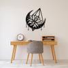 JILIP Mandala Wall Silhouette Artwork, Moon Lotus Metal Wall Art, Black Metal Wall Hanging Sculpture, for Christmas Home Decoration (Size : 15.8IN/40cm) view 4