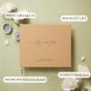 MUUJEE Personalized Guestbook in Tan - Premium Tan Leatherette Custom Modern Guest Book for Wedding Reception, Birthday Party or Events w/Bookmark Blank Pages for Signing, Large 11.5 x 8.5 inches view 3