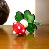 DECRZPB Handmade Glass Red Mushroom Figurine Blown Crystal Glass Glaze Paperweights Gift for Christmas Home Decor Table Ornament view 4
