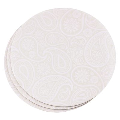 Celebrate It 10" Silver Paisley Cake Boards, 12 Packs: 3 ct. (36 total)