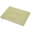 MUUJEE Personalized Guestbook in Sage - Premium Custom Modern Guest Book for Wedding Reception, Birthday Party or Events w/Bookmark Blank Pages for Signing 11.5 x 8.5 inches view 1