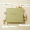 MUUJEE Personalized Guestbook in Sage - Premium Custom Modern Guest Book for Wedding Reception, Birthday Party or Events w/Bookmark Blank Pages for Signing 11.5 x 8.5 inches view 3