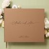 MUUJEE Personalized Guestbook in Bronze Shimmer - Premium Custom Modern Guest Book for Wedding Reception, Birthday Party or Events w/Bookmark Blank Pages for Signing 11.5 x 8.5 inches view 2