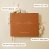 MUUJEE Personalized Guestbook in Terracotta - Premium Custom Modern Guest Book for Wedding Reception, Birthday Party or Events w/Bookmark Blank Pages for Signing 11.5 x 8.5 inches view 3