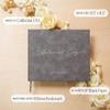 MUUJEE Personalized Guestbook in Slate Gray - Premium Custom Modern Guest Book for Wedding Reception, Birthday Party or Events w/Bookmark Blank Pages for Signing 11.5 x 8.5 inches view 3