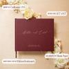 MUUJEE Personalized Guestbook in Wine - Premium Custom Modern Guest Book for Wedding Reception, Birthday Party or Events w/Bookmark Blank Pages for Signing 11.5 x 8.5 inches view 3