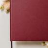 MUUJEE Personalized Guestbook in Wine - Premium Custom Modern Guest Book for Wedding Reception, Birthday Party or Events w/Bookmark Blank Pages for Signing 11.5 x 8.5 inches view 4