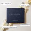 MUUJEE Personalized Guestbook in Navy - Premium Custom Modern Guest Book for Wedding Reception, Birthday Party or Events w/Bookmark Blank Pages for Signing 11.5 x 8.5 inches view 3
