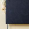 MUUJEE Personalized Guestbook in Navy - Premium Custom Modern Guest Book for Wedding Reception, Birthday Party or Events w/Bookmark Blank Pages for Signing 11.5 x 8.5 inches view 4