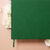 MUUJEE Personalized Guestbook in Emerald - Premium Custom Modern Guest Book for Wedding Reception, Birthday Party or Events w/Bookmark Blank Pages for Signing 11.5 x 8.5 inches view 4