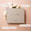 MUUJEE Personalized Guestbook in Taupe - Premium Custom Modern Guest Book for Wedding Reception, Birthday Party or Events w/Bookmark Blank Pages for Signing 11.5 x 8.5 inches view 3