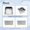 AMBASSADOR MARINE GRADE Rectangle 304 Stainless Steel Sink Ultra-Mirror, 14-1/2" x 14-1/2" x 6" Deep (S44-4614-UM-W) view 2