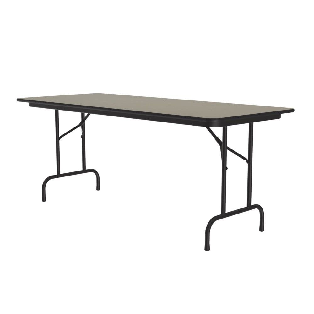 Correll 30"x72" Commercial Folding Table, Savannah Sand High Pressure Laminate Top, Heavy 3/4" Thick Core, Made in The USA, Portable, Steel Apron